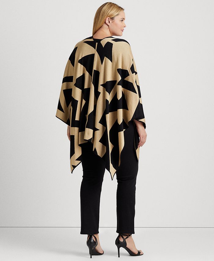 Lauren Ralph Lauren Plus Size VNeck Geometric Cardigan Sweater