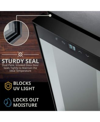 Freestanding Wine Refrigerator, 28 Bottle Wine Cooler