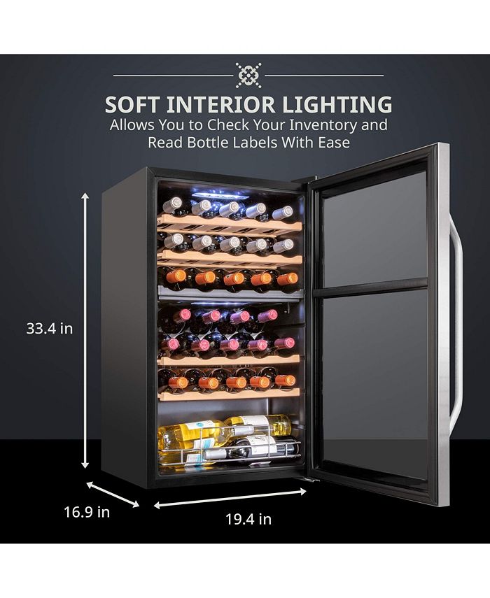 Ivation Freestanding Wine Refrigerator, 33 Bottle Wine Cooler Macy's