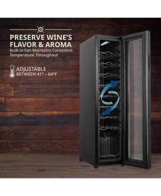 Freestanding Wine Refrigerator, 18 Bottle Wine Cooler