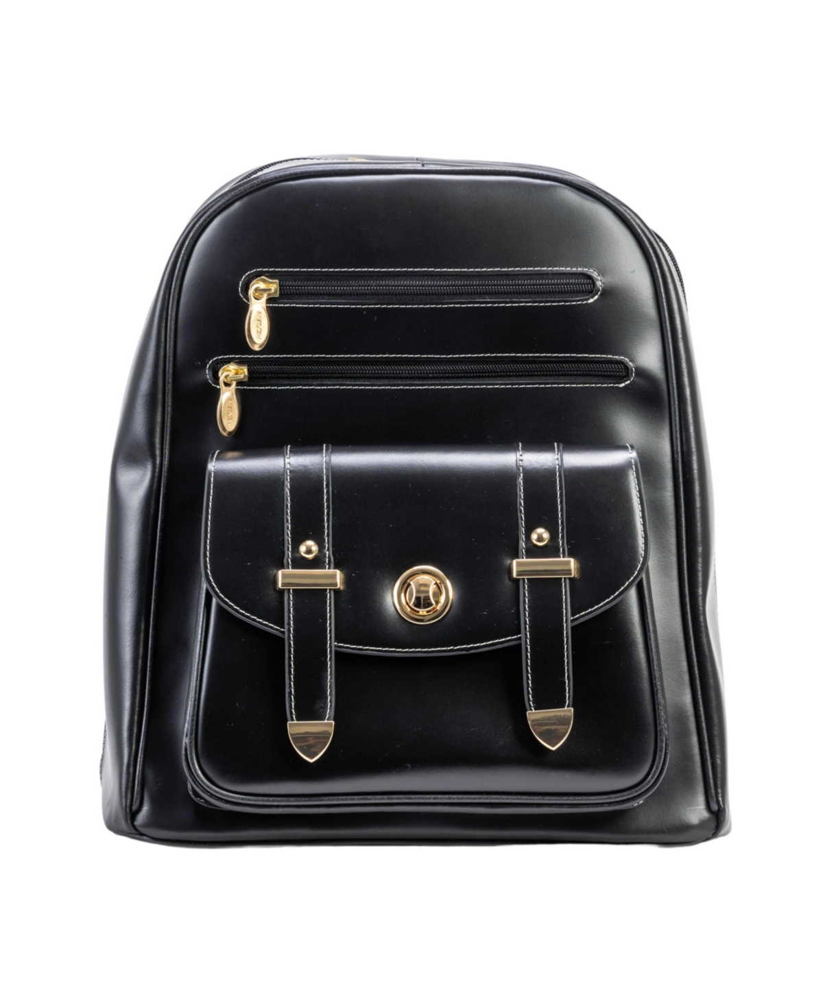 Mcklein Robbins Leather Business Laptop Tablet Backpack In Black