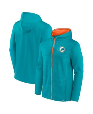 Miami Dolphins Men Fleece Zipper Collar Sweater Fanatics Size Large