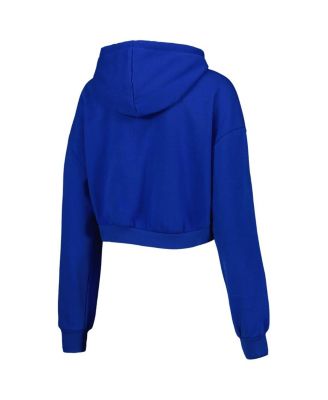 Women's Royal Buffalo Bills Cropped Pullover Hoodie