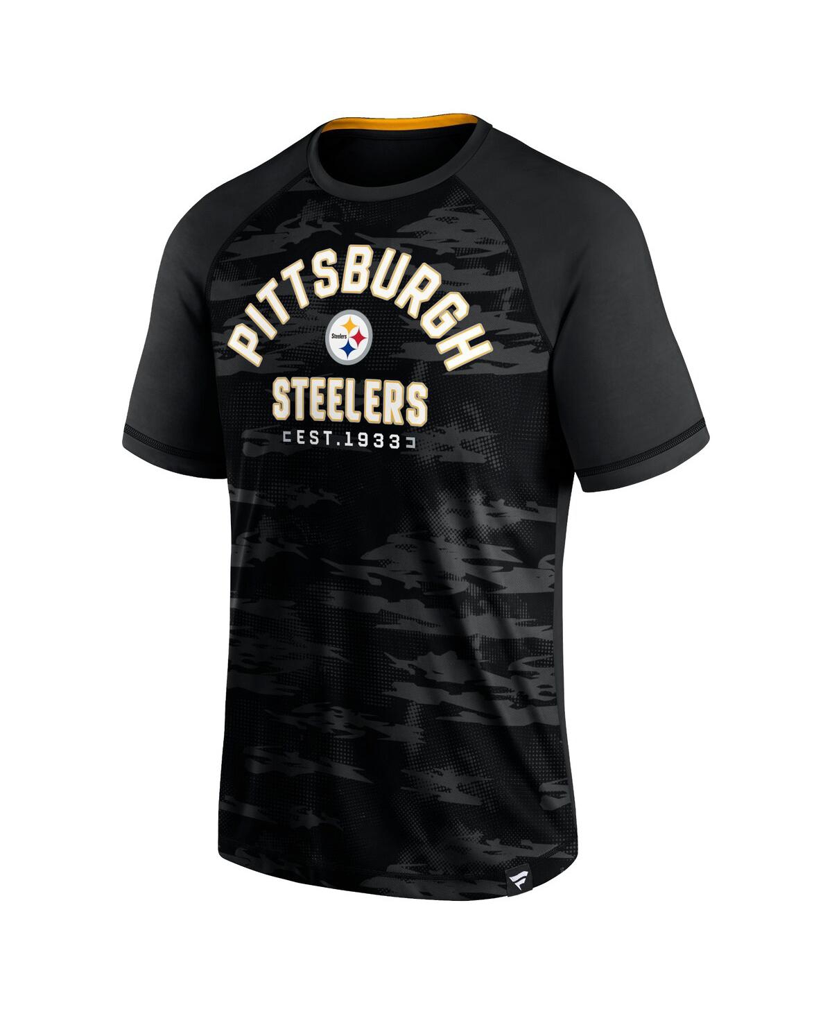 Fanatics Branded Black Pittsburgh Steelers Hail Mary Raglan T-shirt In Black