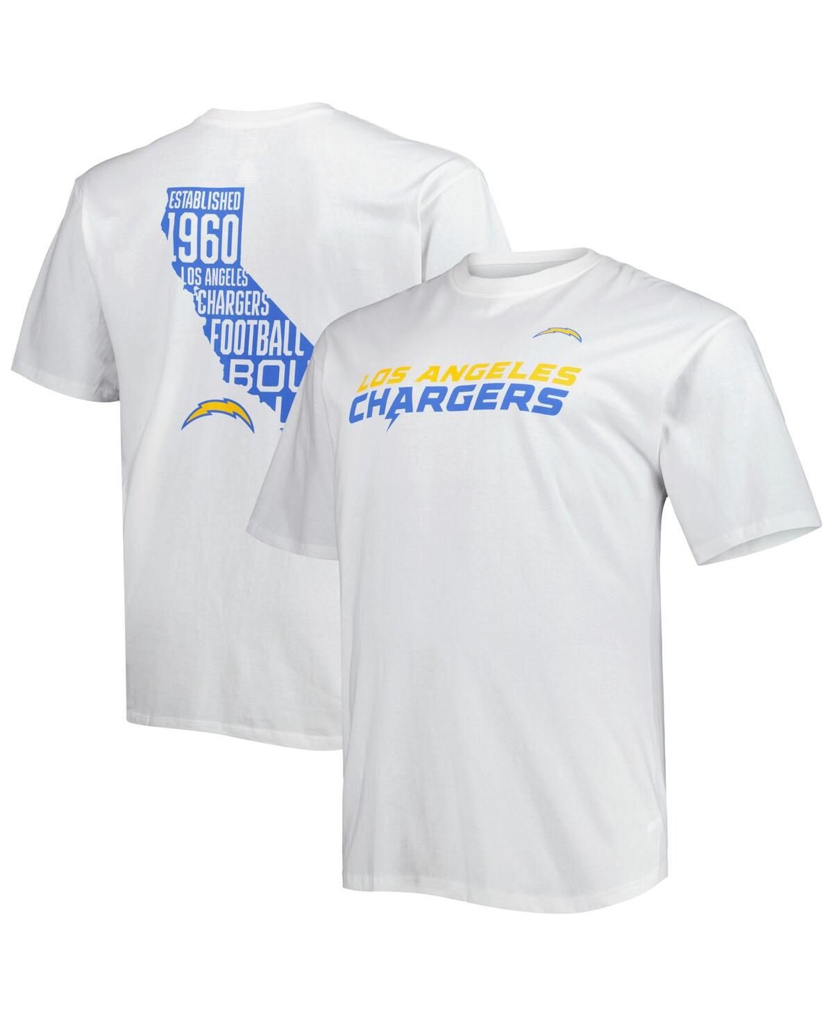 Fanatics Branded White Los Angeles Chargers Big & Tall Hometown Collection Hot Shot T-shirt In White