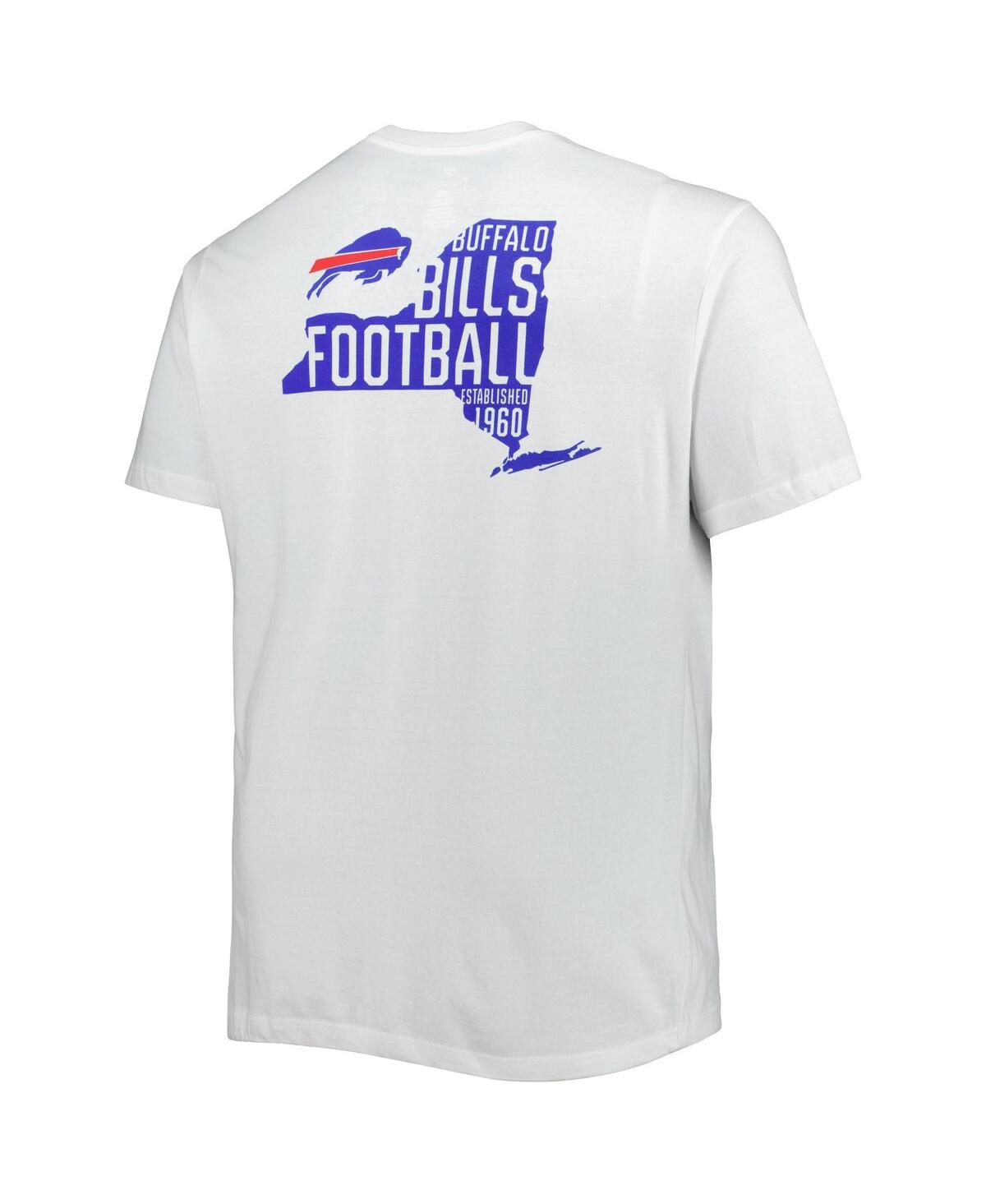 Shop Fanatics Men's  White Buffalo Bills Big And Tall Hometown Collection Hot Shot T-shirt