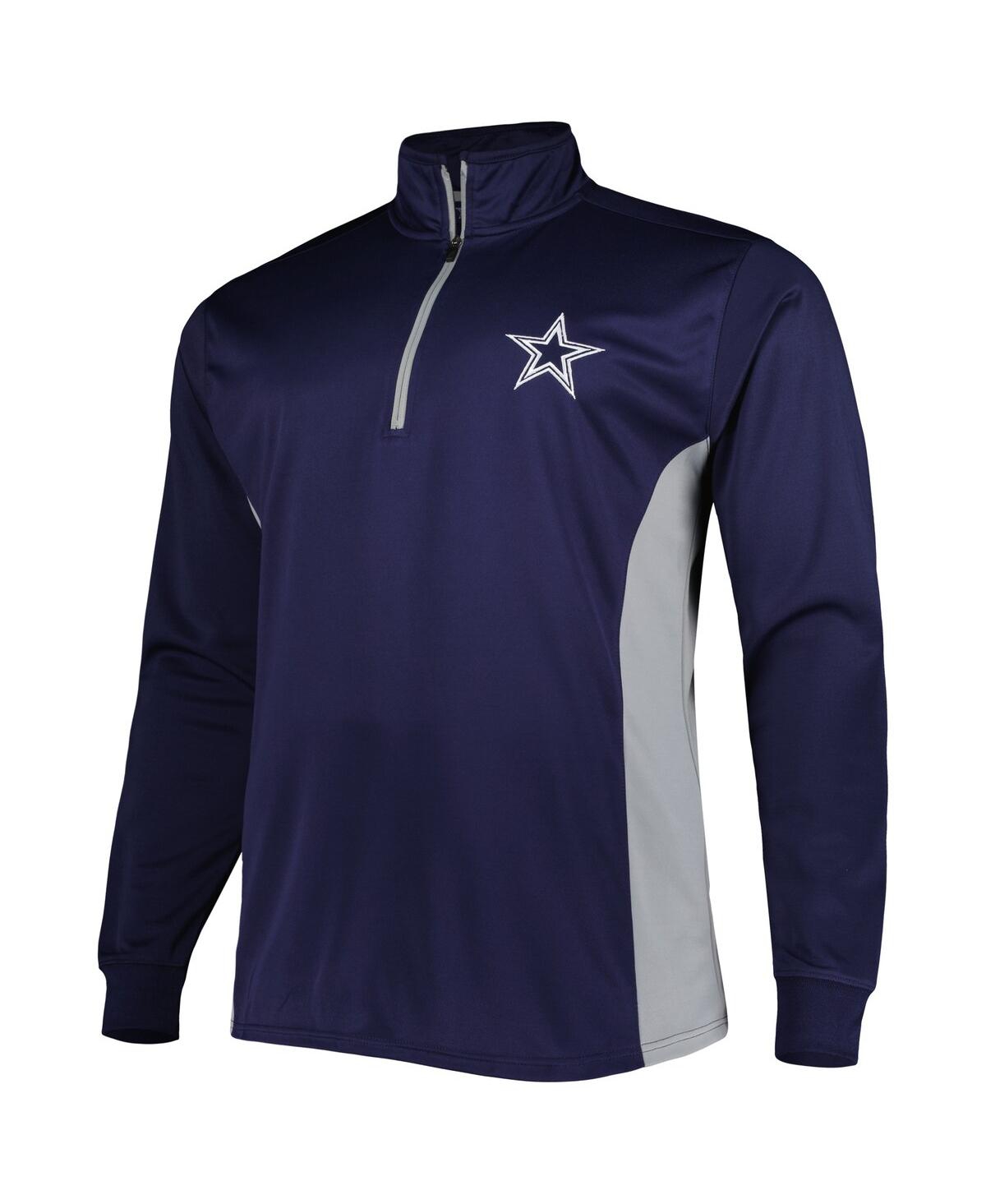 Profile Men's Navy And Silver Dallas Cowboys Big And Tall Quarter