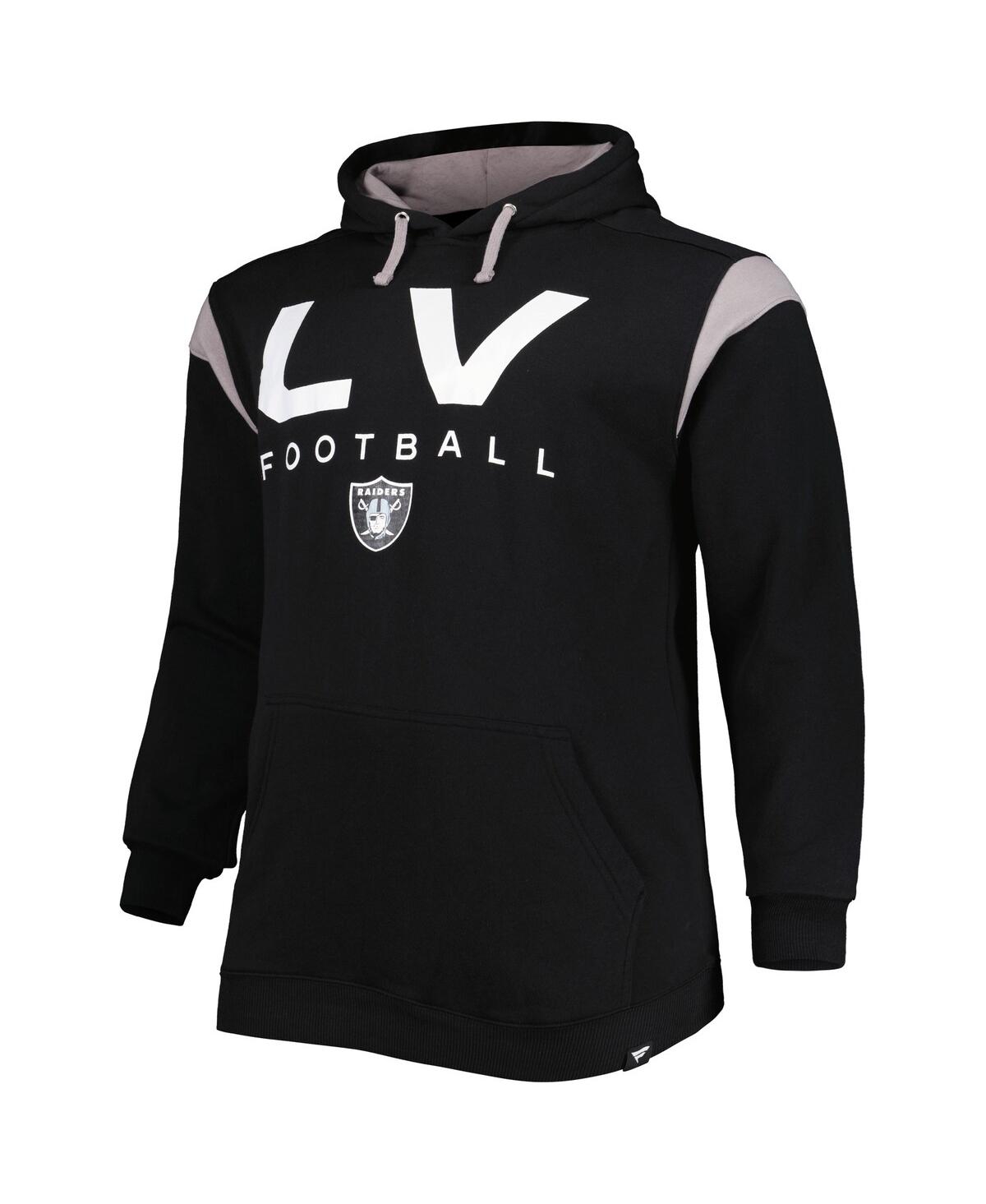 Fanatics Branded Black Las Vegas Raiders Big & Tall Call The Shots Pullover Hoodie In Black