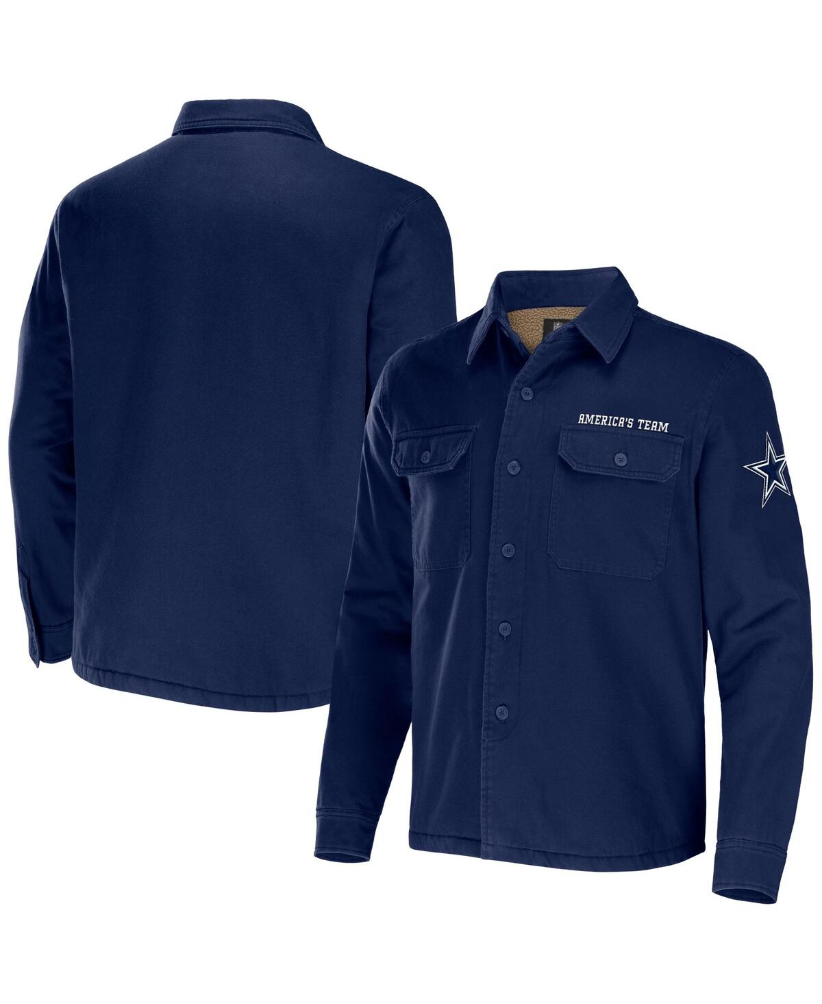 Fanatics Men's Nfl X Darius Rucker Collection By  Navy Dallas Cowboys Canvas Button-up Shirt Jacket