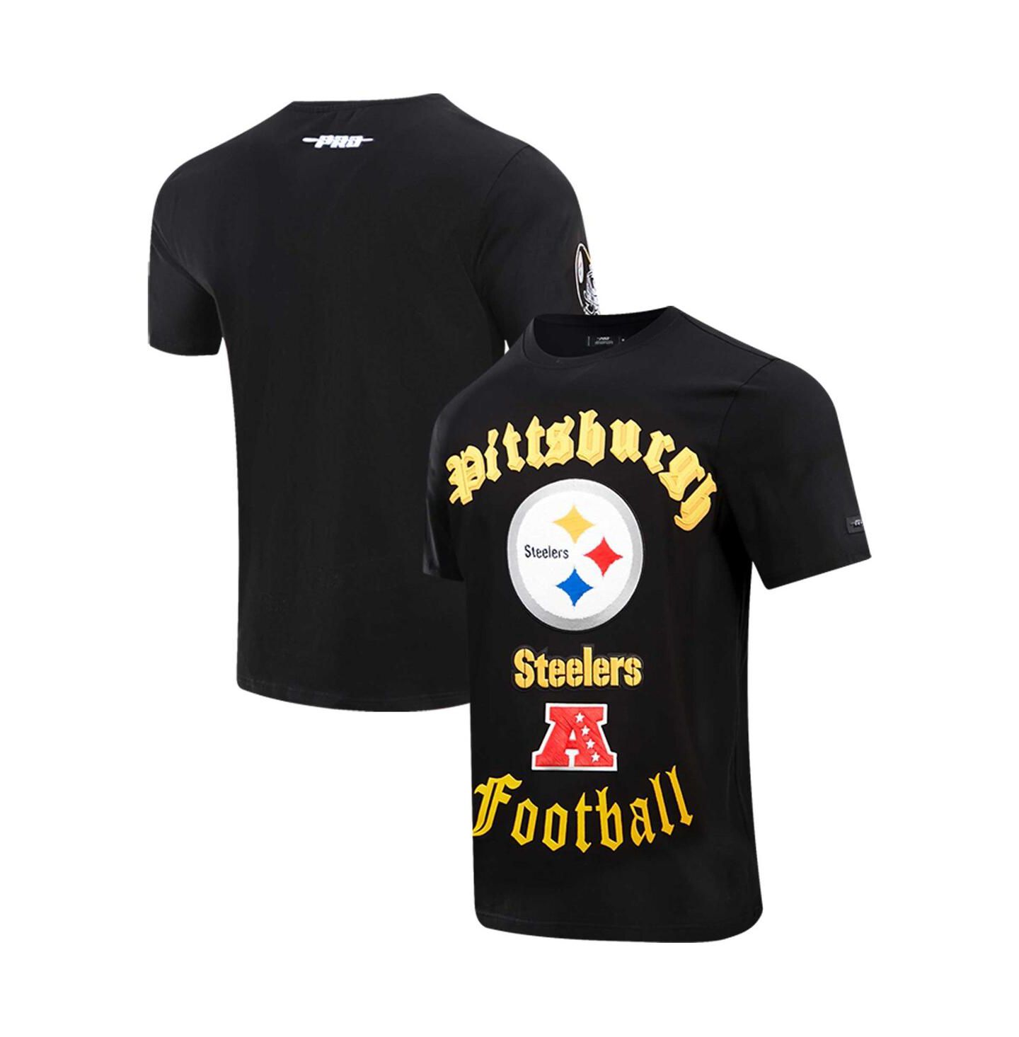 Мужская футболка Pro Standard Black Pittsburgh Steelers Old English — фото 1