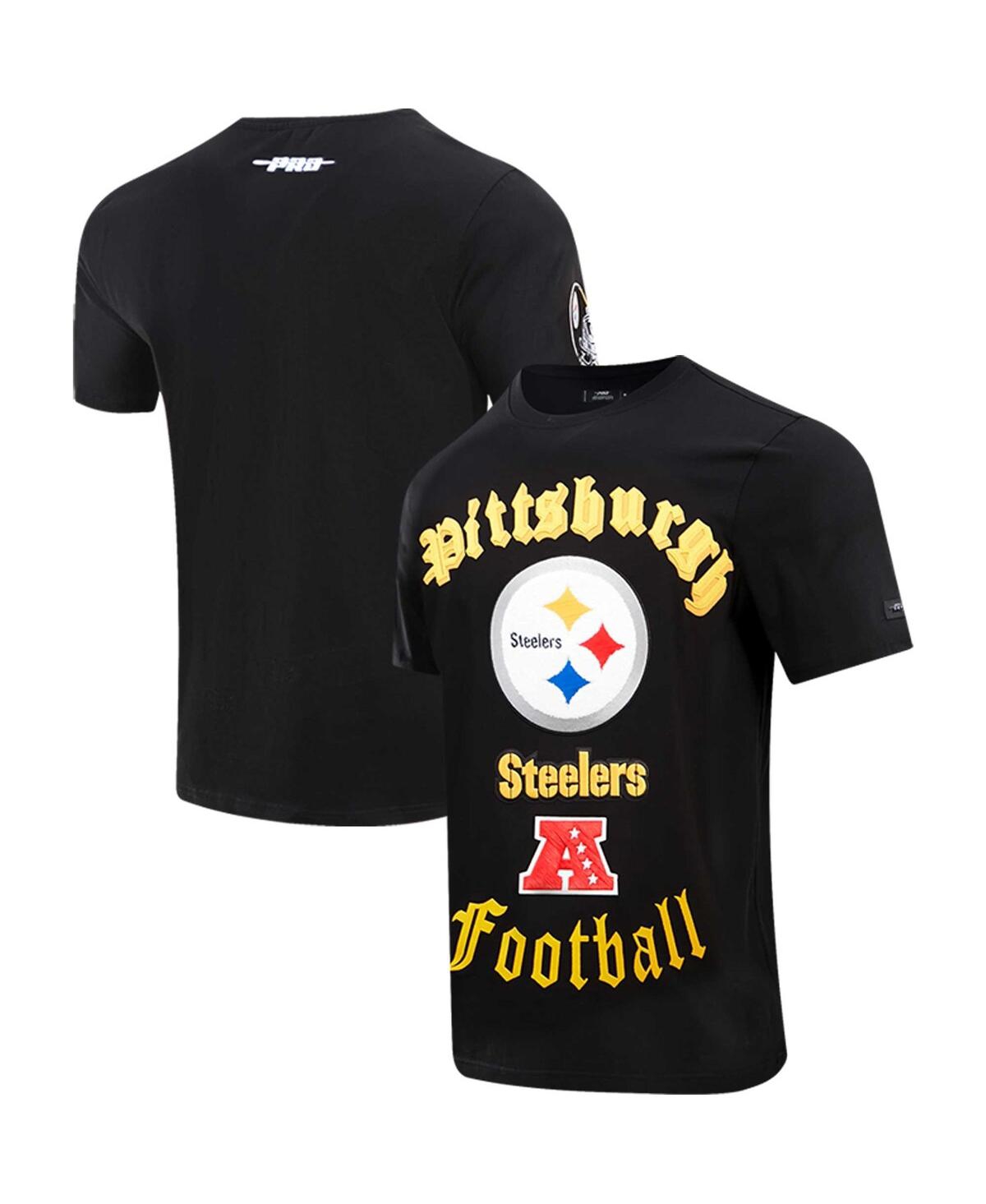 Shop Pro Standard Men's  Black Pittsburgh Steelers Old English T-shirt
