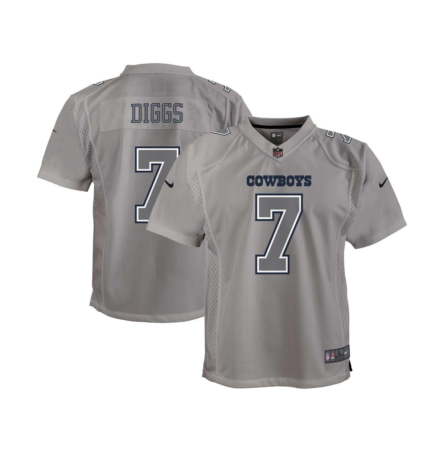 Детская игровая джерси Nike Trevon Diggs Dallas Cowboys Atmosphere, Gray — фото 4
