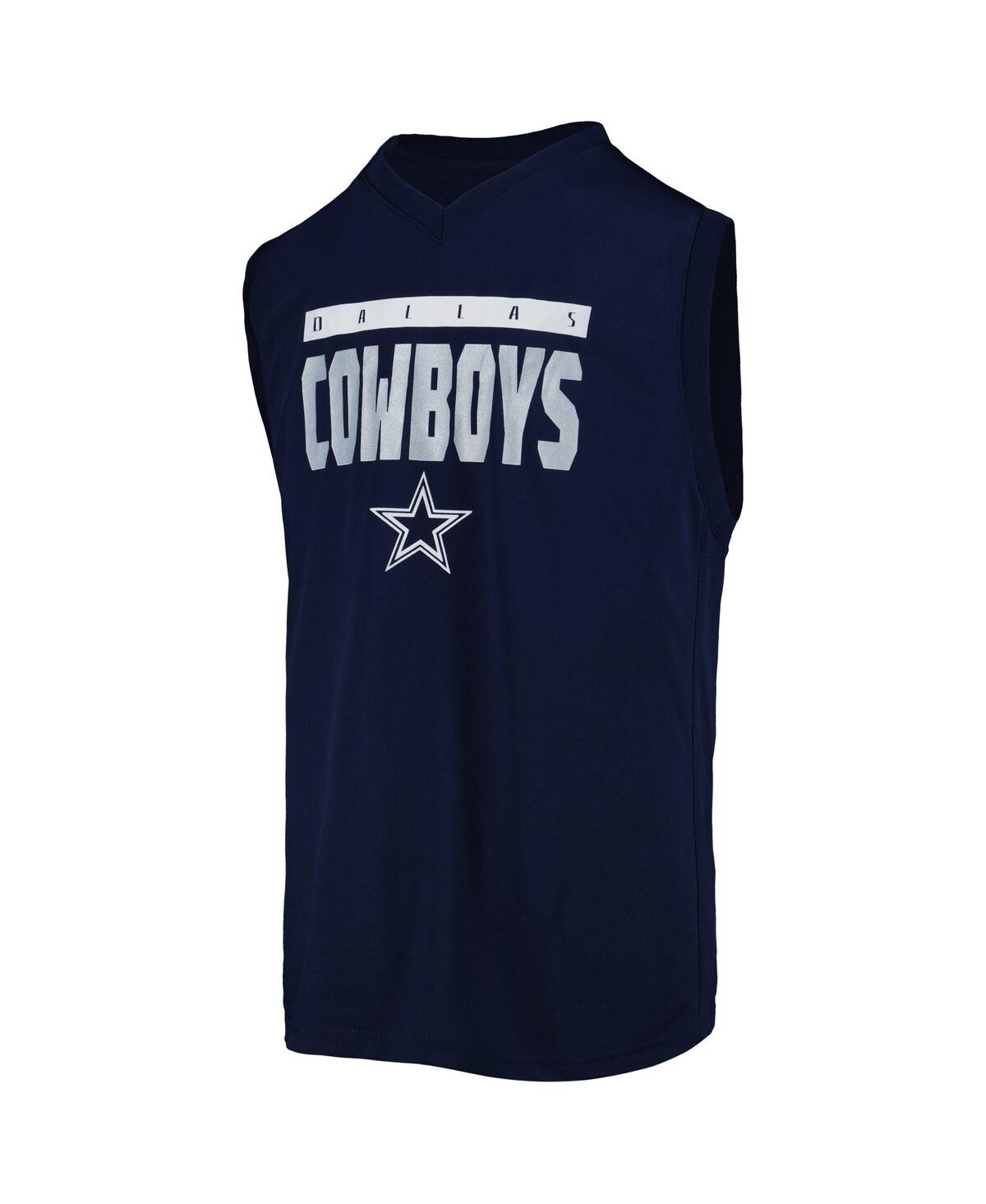 Big Boys Dak PrescottDallas Cowboys Fast Track V-Neck Tank Top - Navy