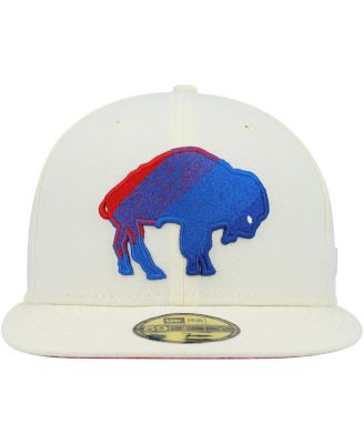 Men's Cream Buffalo Bills Chrome Dim 59FIFTY Fitted Hat