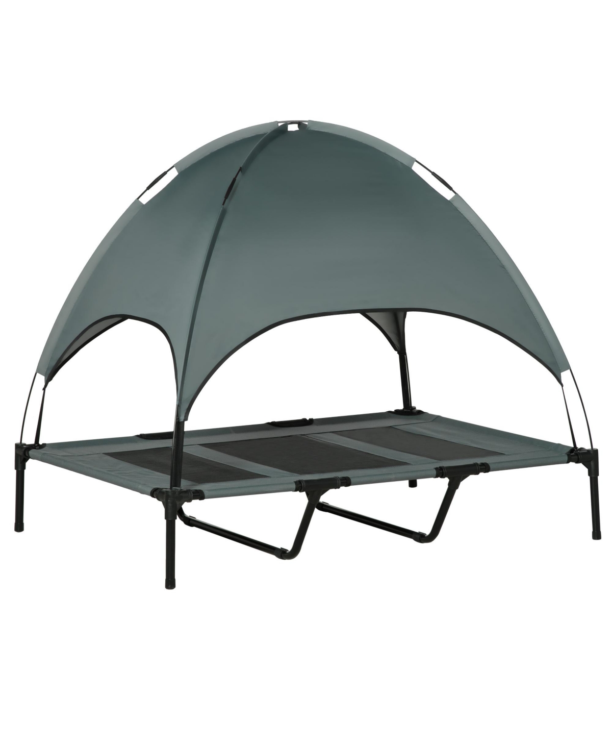 Elevated Pet Bed Dog Foldable Cot Tent Canopy Instant Shelter Outdoor - Grey