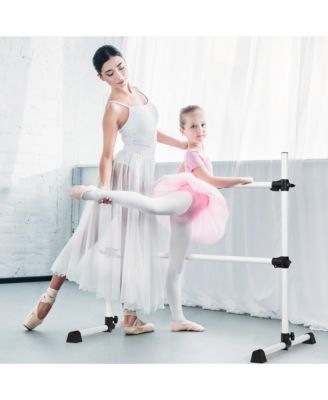 Portable Ballet Barre 4ft Freestanding Adjustable Double Dance Bar