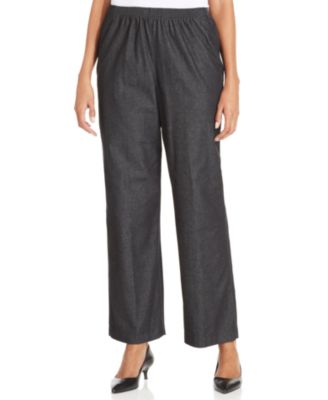 Alfred Dunner Classics Pull-On Denim Pants in Petite and Petite Short ...