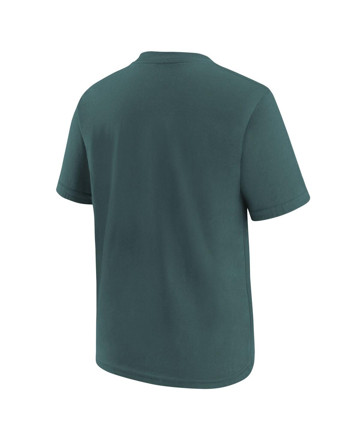 Nike Big Boys  Midnight Green Philadelphia Eagles Logo T-shirt In Green