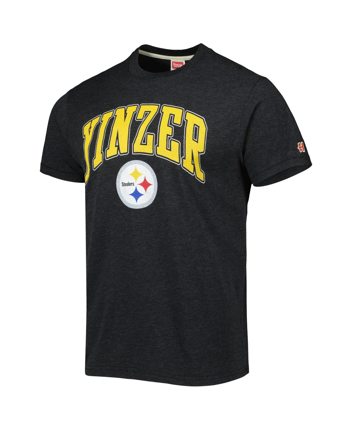 Homage Men's  Charcoal Pittsburgh Steelers Hyper Local Tri-blend T-shirt In Charcoal