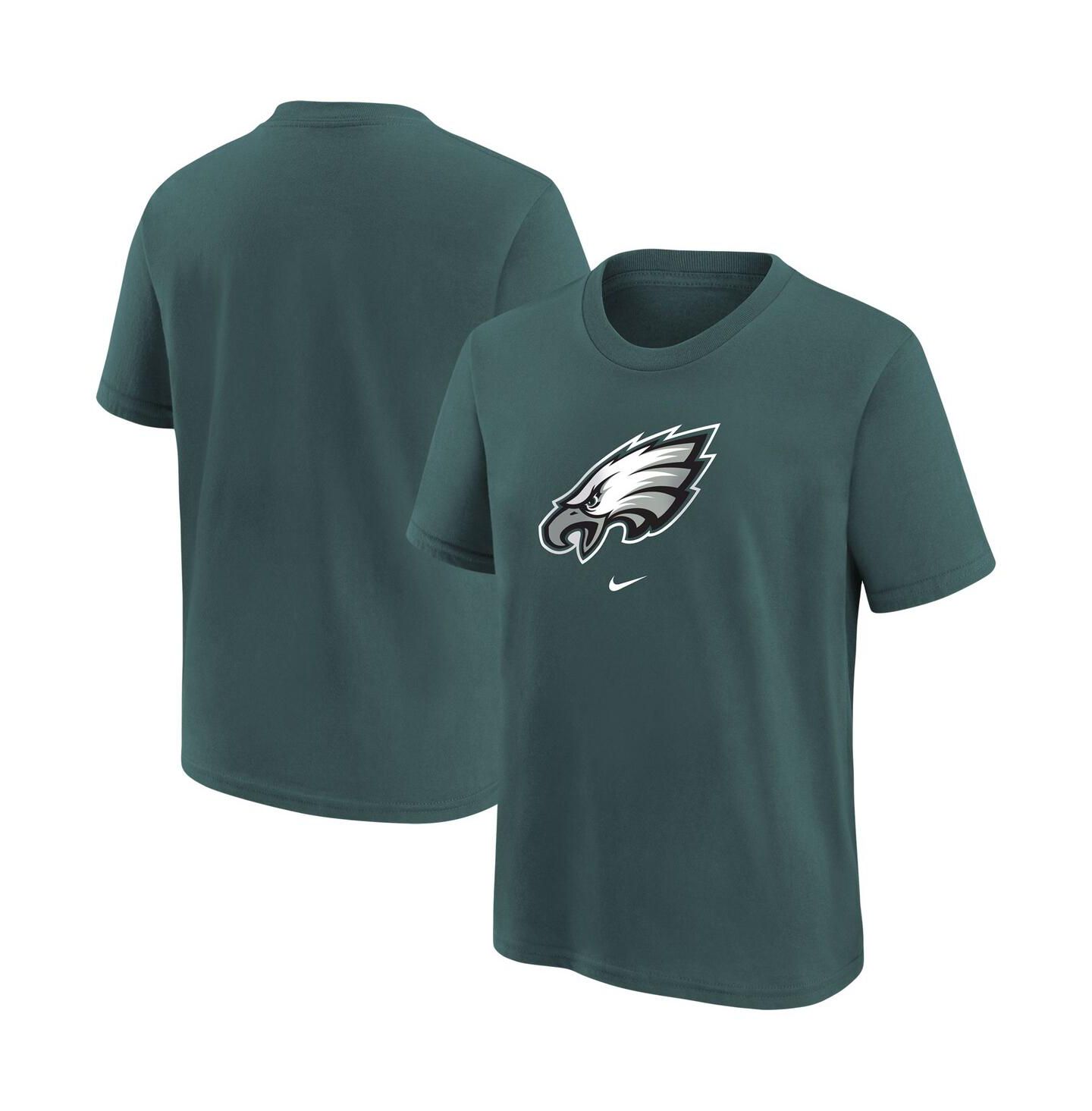 Футболка Nike Midnight Green Philadelphia Eagles Logo T-shirt для мальчиков — фото 4