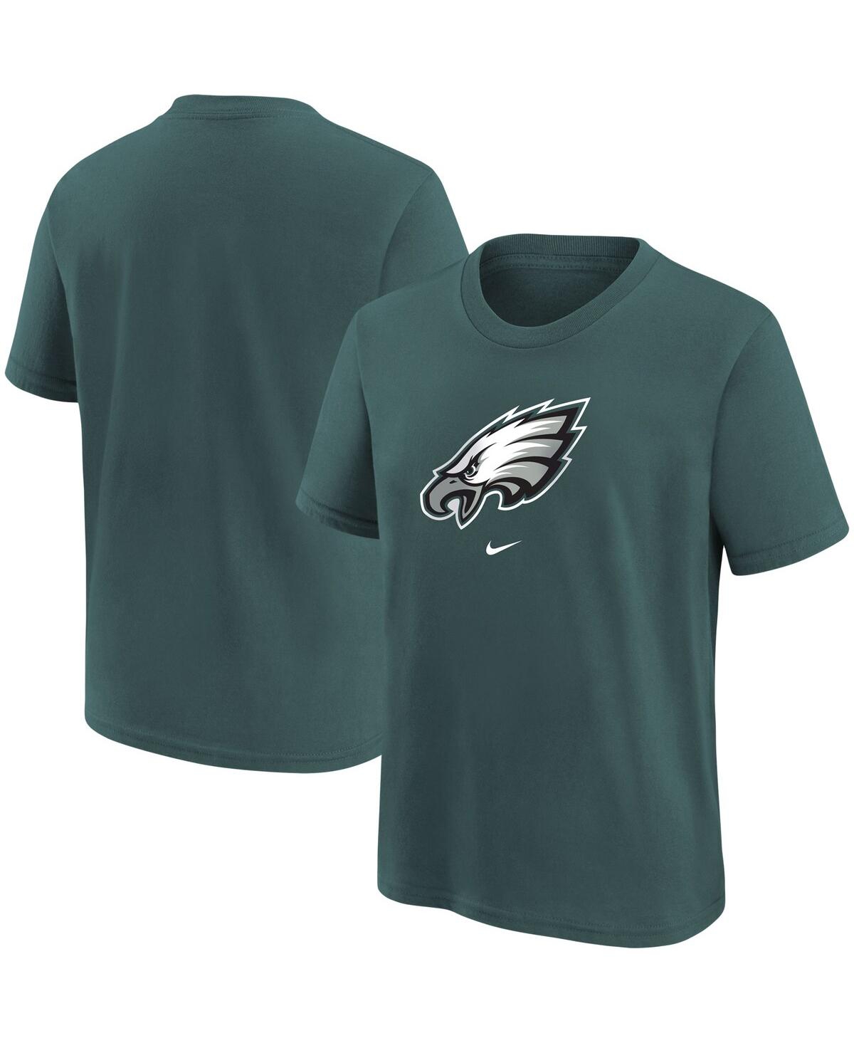 Nike Big Boys  Midnight Green Philadelphia Eagles Logo T-shirt In Green