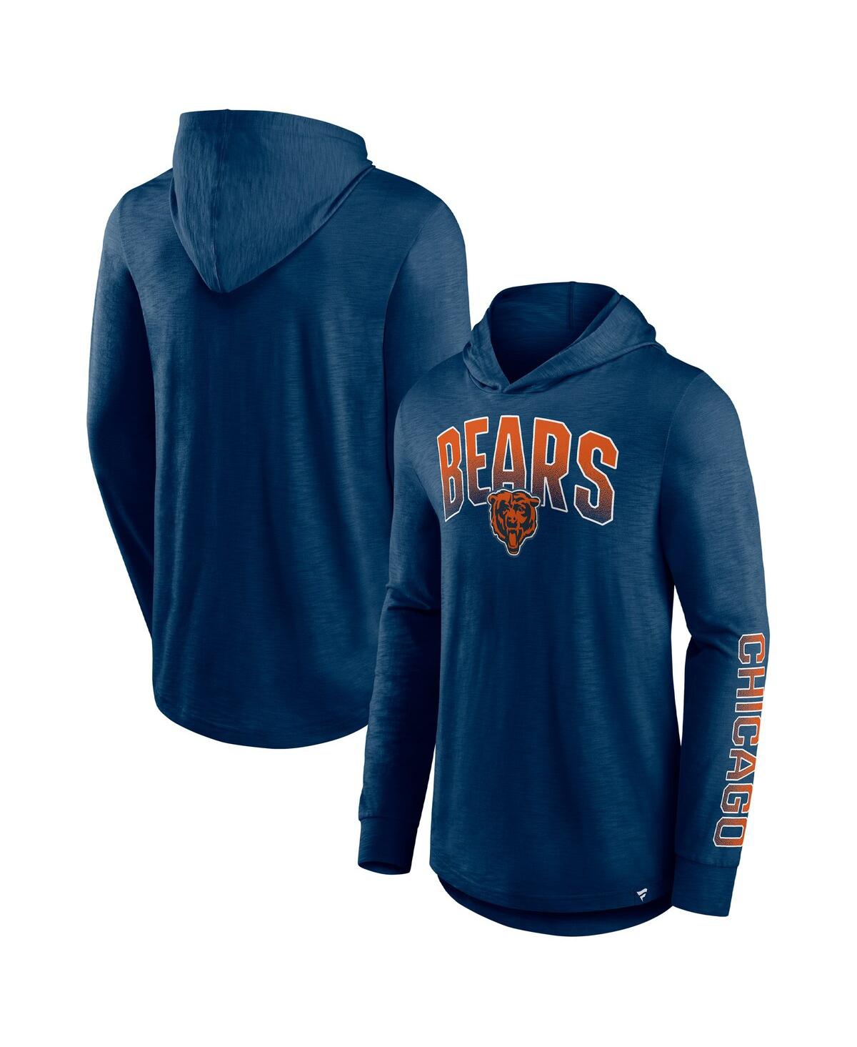 Fanatics Men's  Navy Chicago Bears Front Runner Pullover Hoodie In Navy