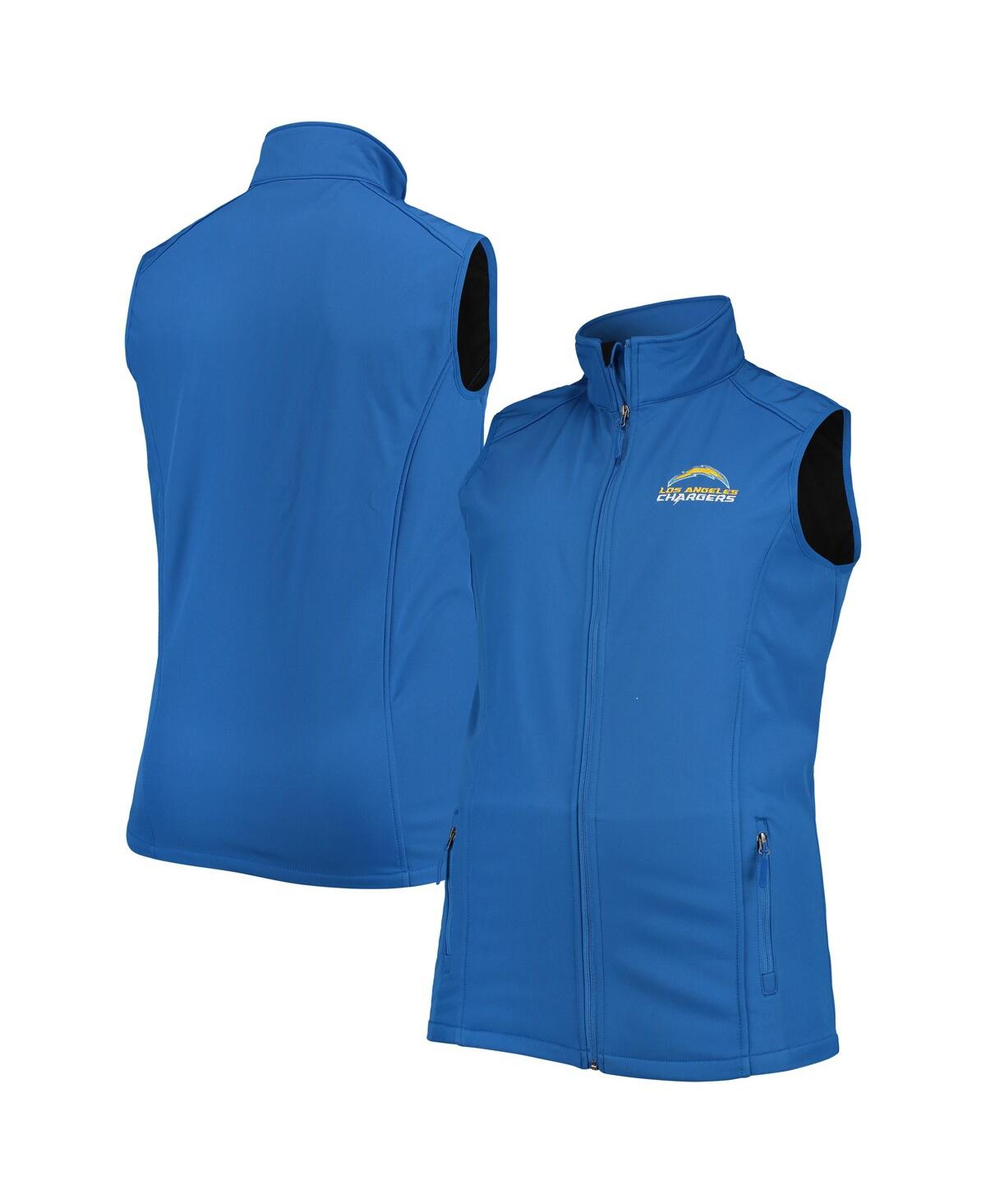 DUNBROOKE MEN'S DUNBROOKE ROYAL LOS ANGELES CHARGERS BIG AND TALL ARCHER SOFTSHELL FULL-ZIP VEST 