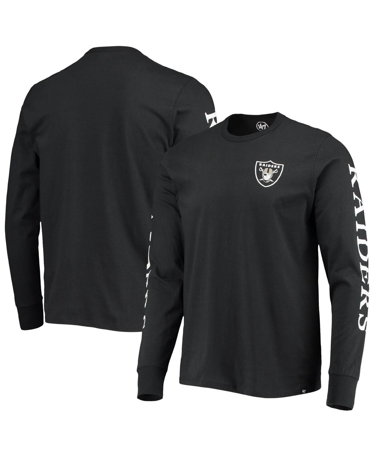 47 Brand Men's ' Black Las Vegas Raiders Franklin Long Sleeve T-shirt
