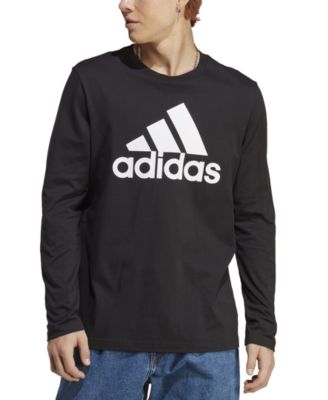 adidas - Men's Basic Badge of Sport Long-Sleeve Crewneck T-Shirt