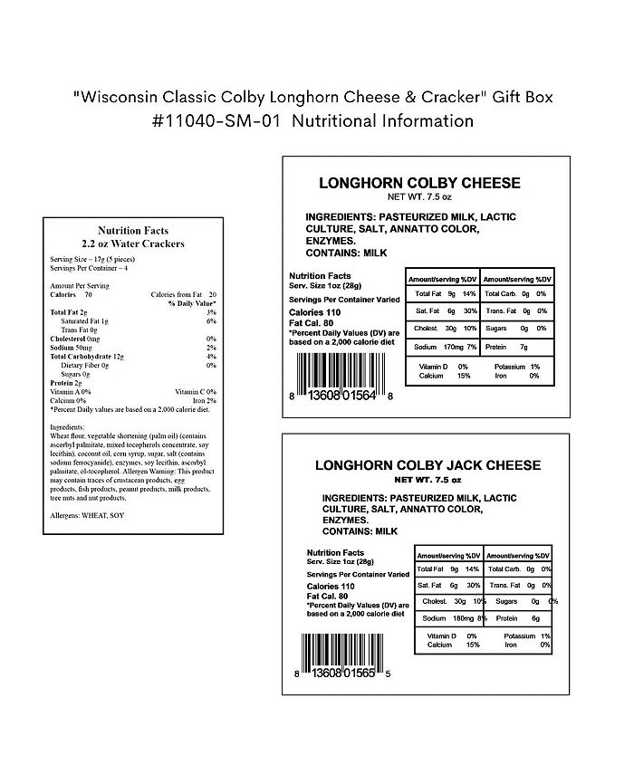 Wisconsin Cheese Company "Wisconsin Classic Colby Longhorn Cheese