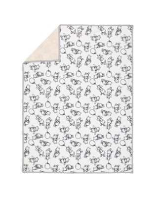 Disney Baby WINNIE THE POOH Baby Blanket - Tan/Cream Jersey/Minky