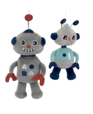Robbie Robot Musical Baby Crib Mobile Soother Toy - Gray