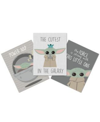 Baby Star Wars The Child/Baby Yoda Unframed Nursery Wall Art Decor 3pc