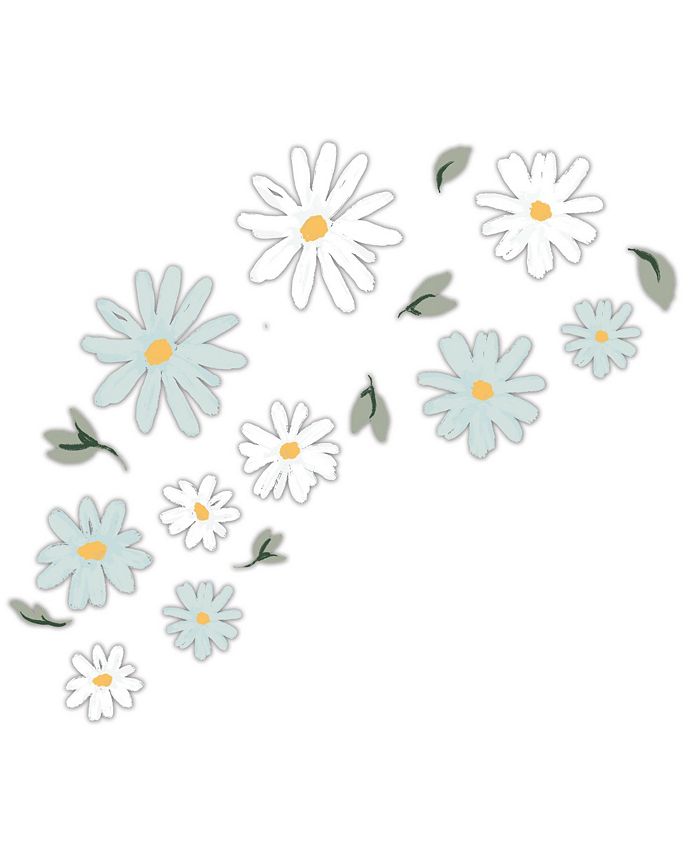 Lambs & Ivy Sweet Daisy Blue/White Flowers Wall Decals/Stickers Macy's