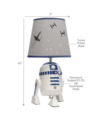 Star Wars Classic Hand Painted R2-D2 Lamp with Shade & Bulb