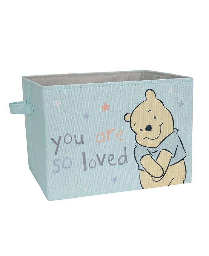Lambs & Ivy Disney Baby Winnie the Pooh Blue Foldable Storage Basket