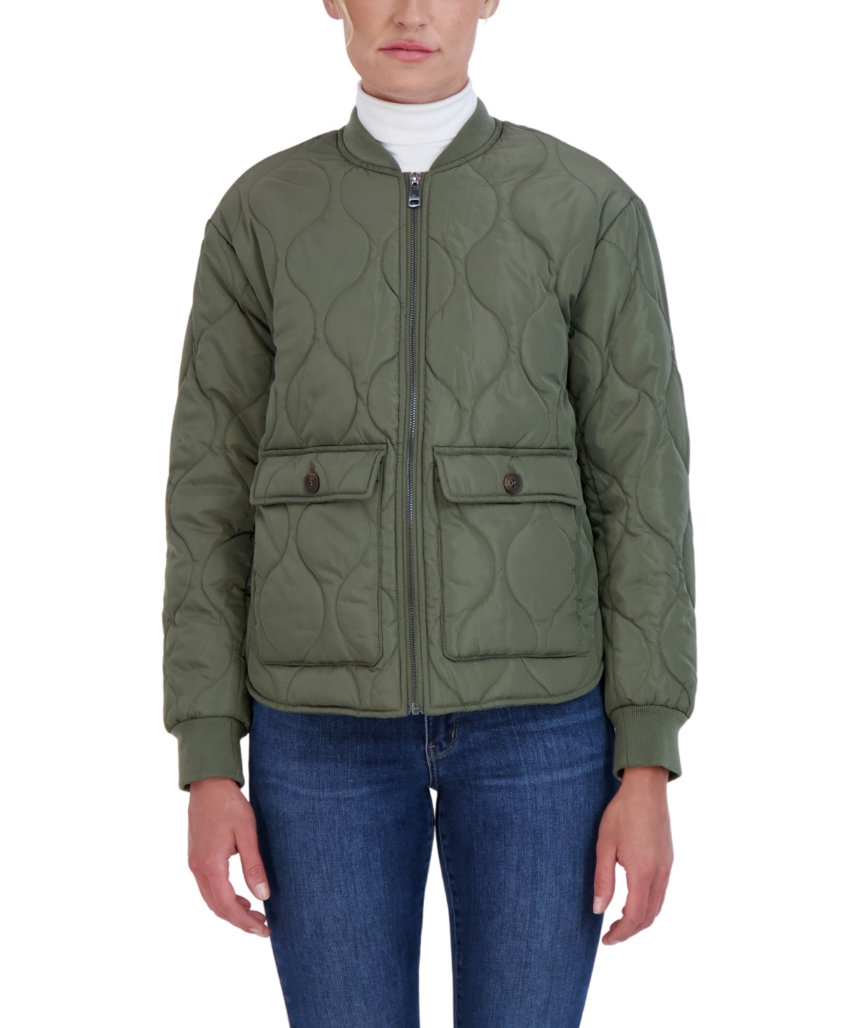 Women's Quilted Short Jacket - Sage