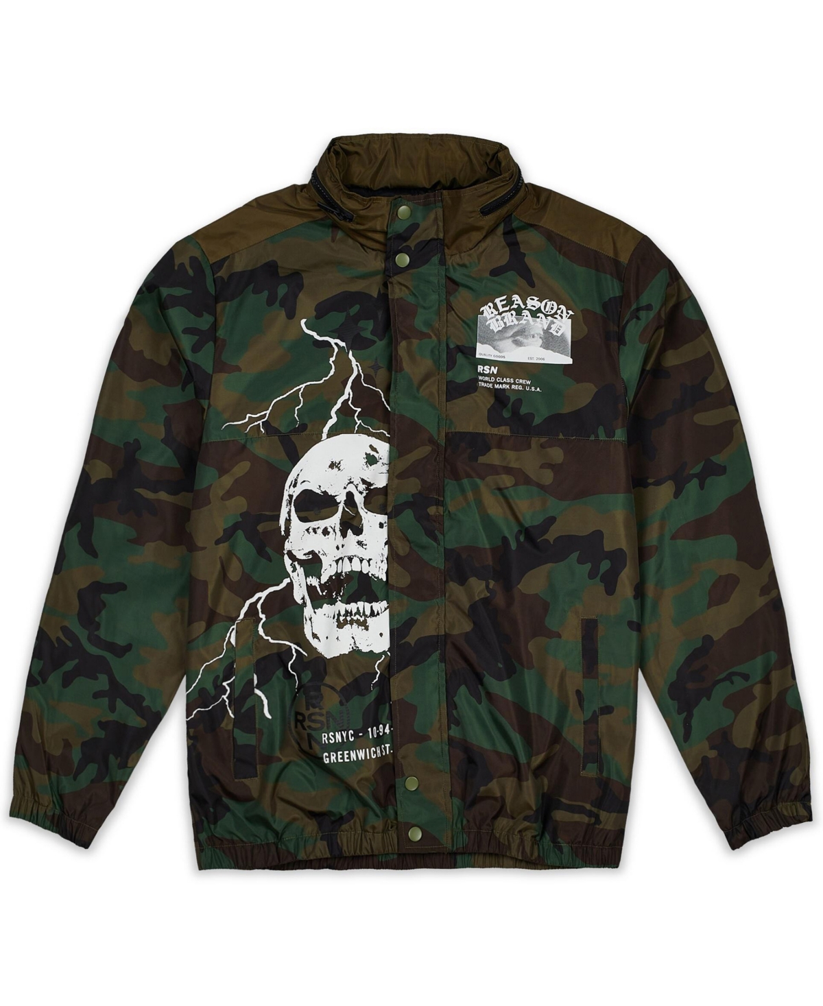 Men's Skull Full Zip Jacket - Camo