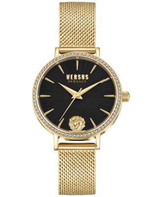 Versus Versace - Women's Mar Vista Gold Ion-Plated Mesh Bracelet Watch 34mm