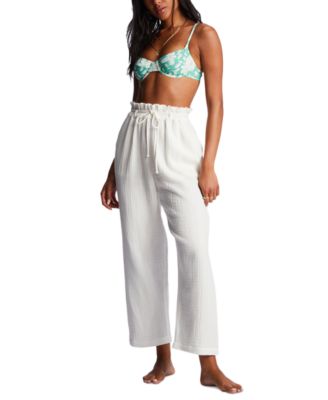 Billabong - Juniors' Wander On 2 Cotton Paperbag-Waist Pants