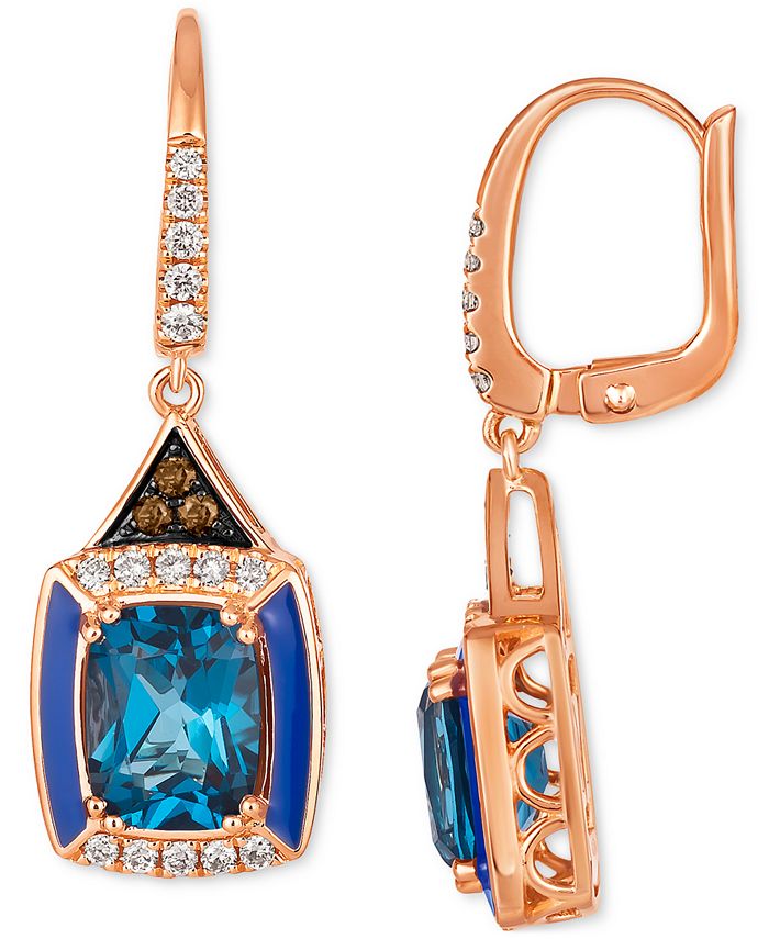 Levian blue sales topaz earrings