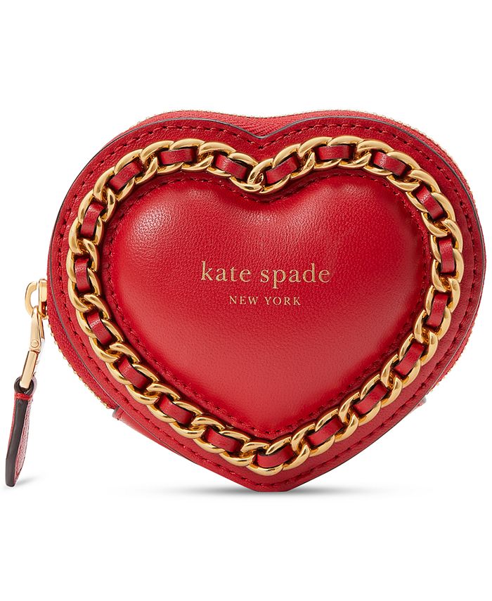 kate spade new york Amour Puffy Smooth Leather 3D Heart Coin Purse &  Reviews - Handbags & Accessories - Macy's