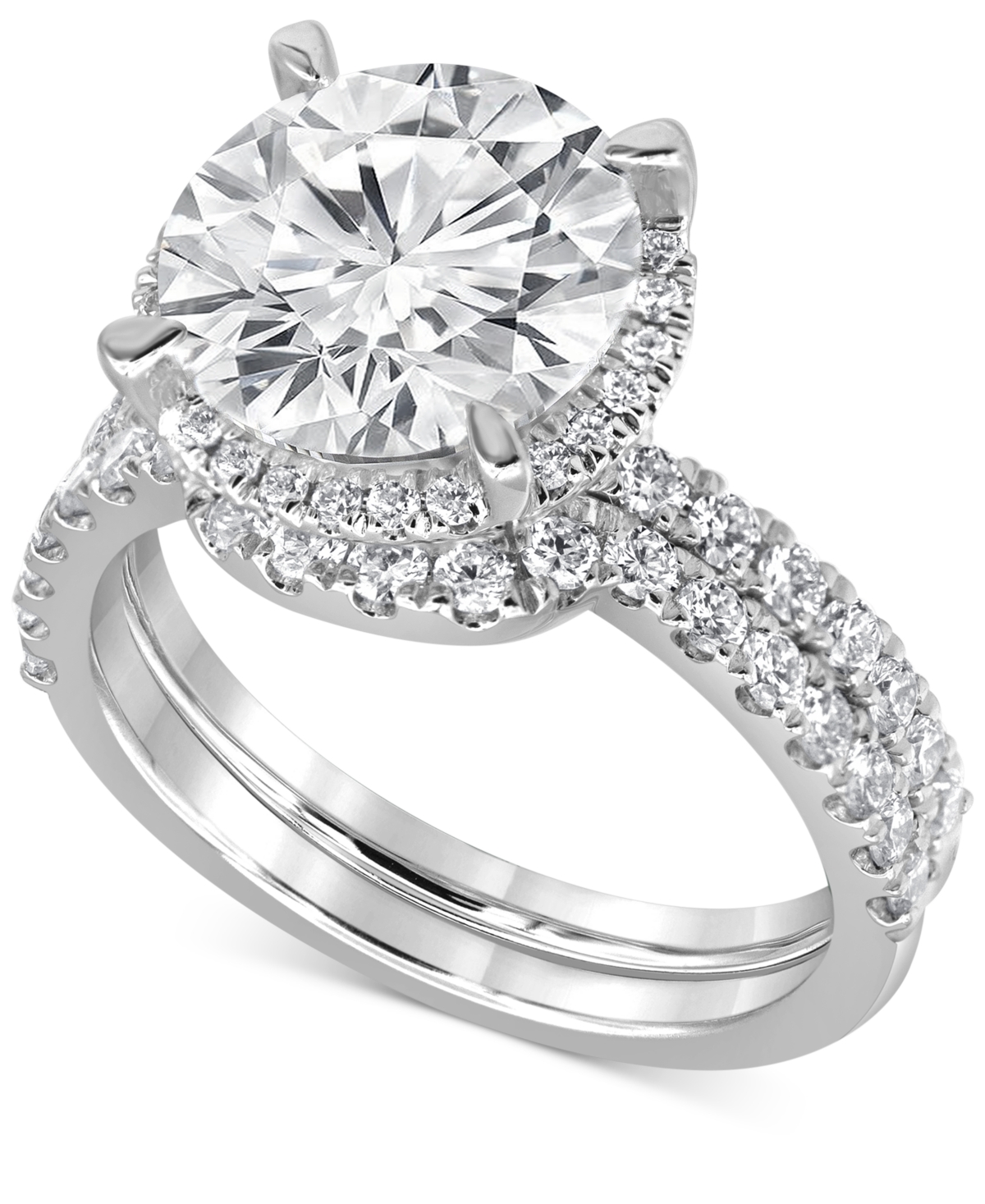 Badgley Mischka Certified Lab Grown Diamond Bridal Set (5 Ct. T.w.) In 14k Gold In White Gold