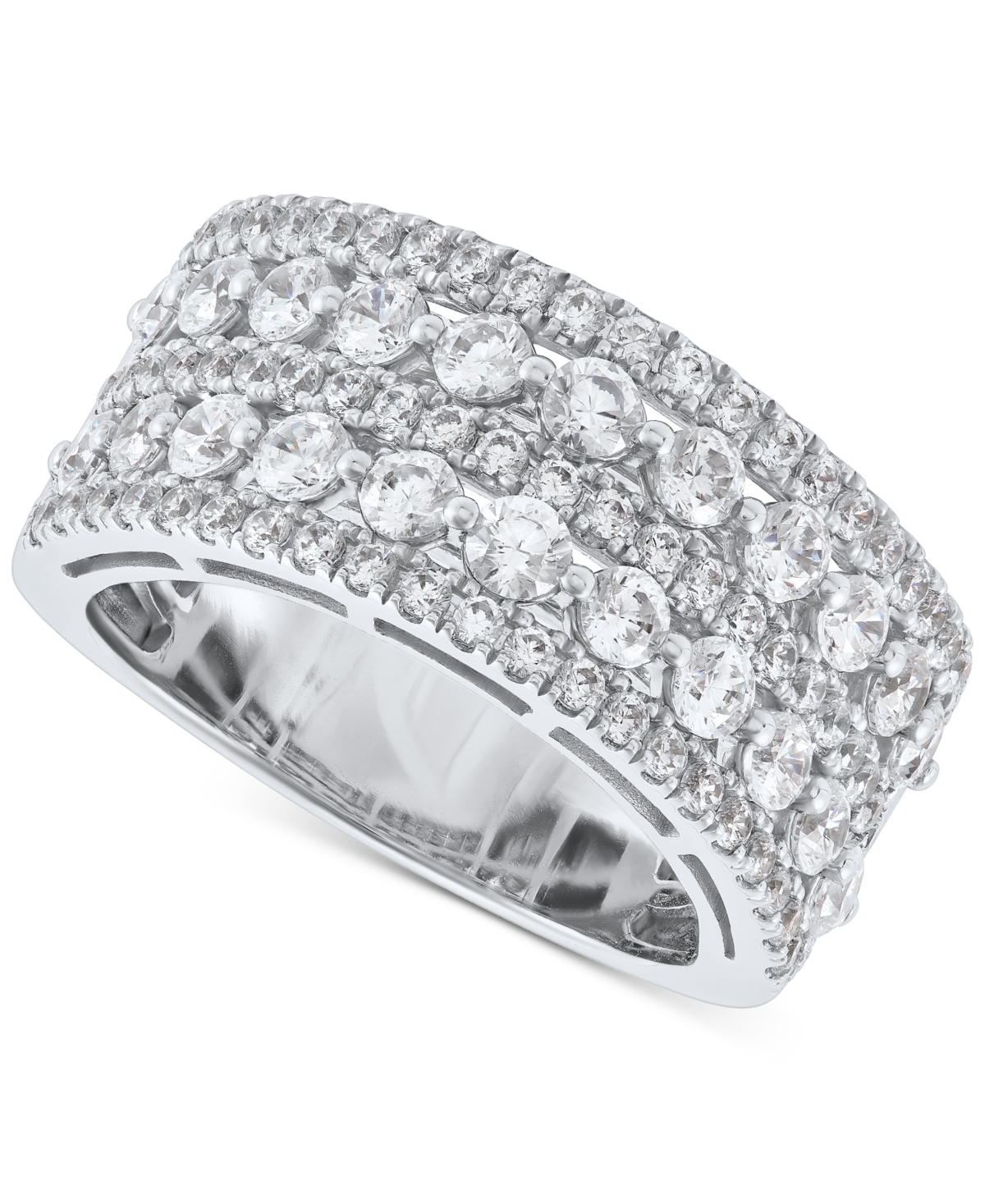 Grown With Love Igi Certified Lab Grown Diamond Multirow Ring (2 ct. t.w.) in 14k White Gold