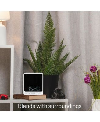 Alarm Clock Camera Case - Compatible with Wyze Cam V4/V3/V3 Pro/OG - Cover for Low-Key Camera Placement (White) (Camera NOT Included)