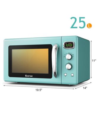 0.9Cu.ft. Retro Countertop Compact Microwave Oven 900W