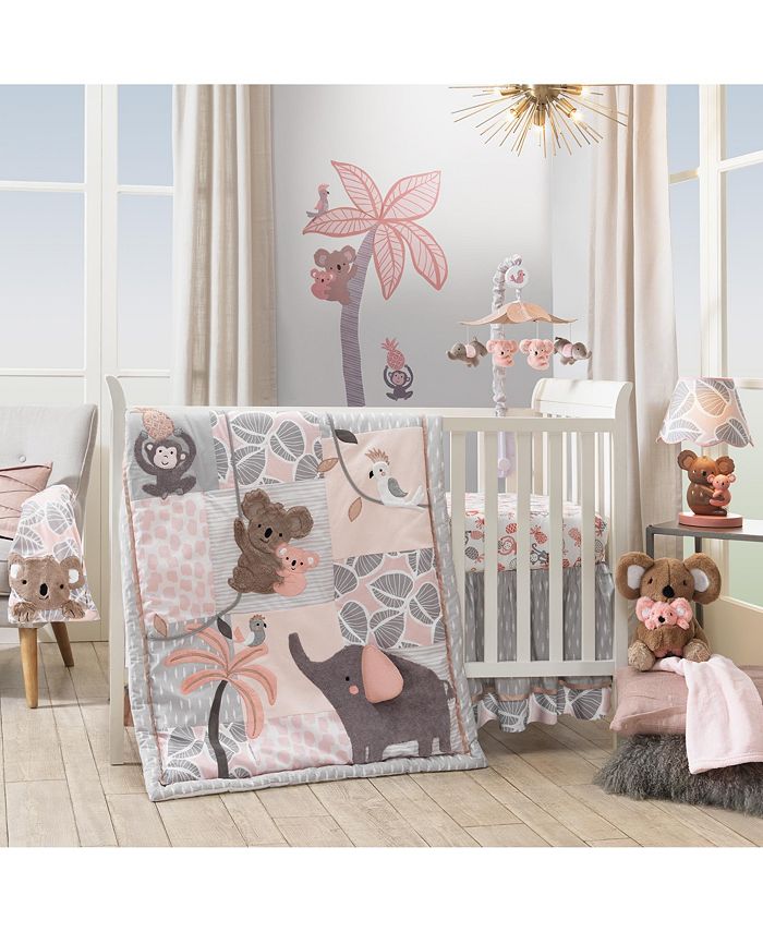 Lambs & Ivy Calypso Pink/Taupe Koala and Palm Tree Nursery Wall Decals