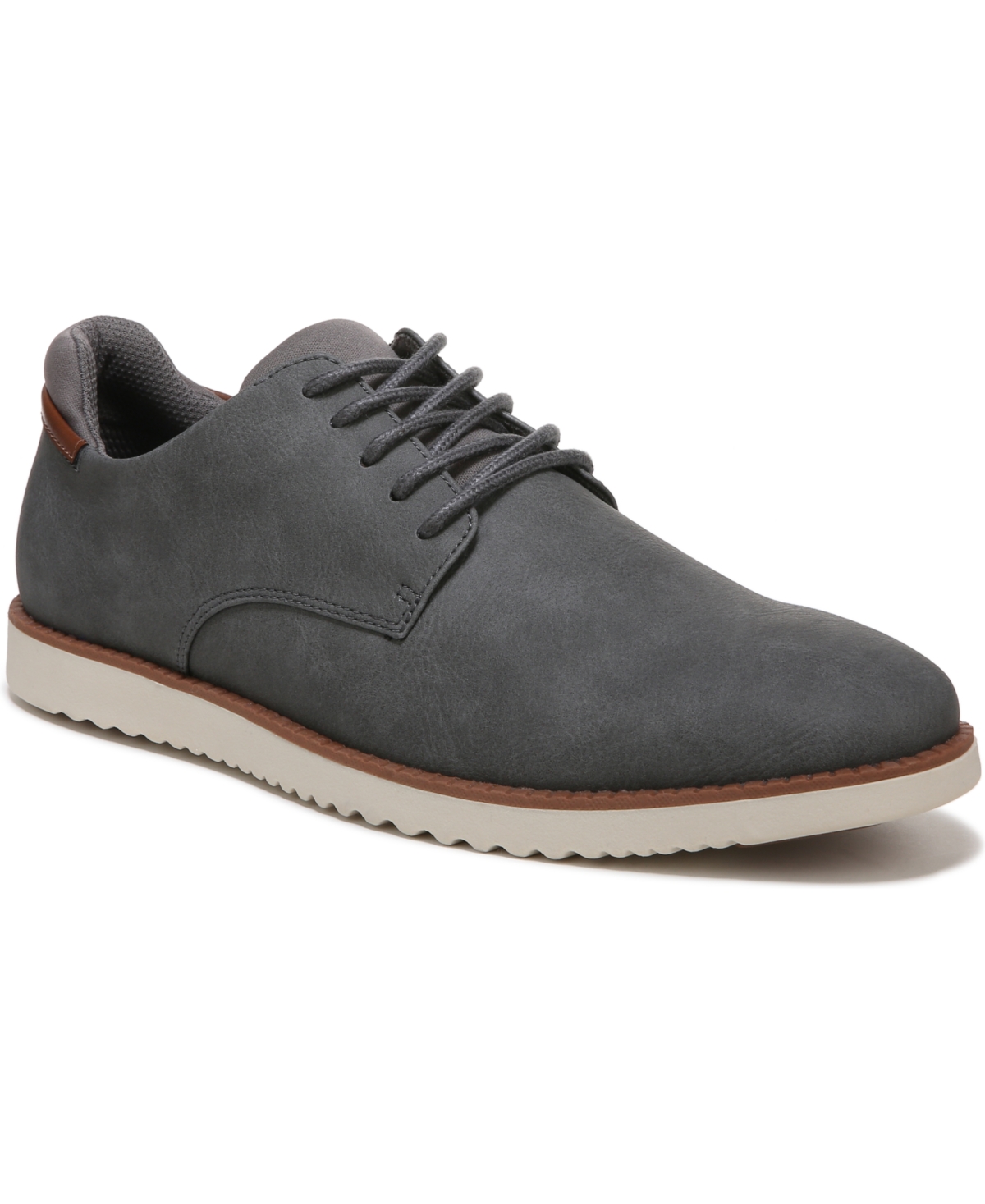 Shop Dr. Scholl's Men's Sync Lace-up Oxfords Shoes In Dark Gray