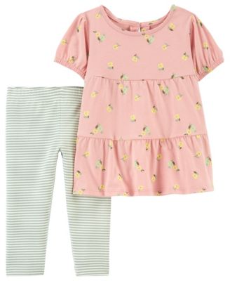 Carter's Floral Toddler Girls Leggings - Sizes 2T, 3T, 4T, 5T, Multicolor, Cotton Blend, NWT