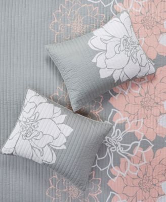 Lola Floral Print Cotton 6-Pc. Quilt Set, King/Cal King